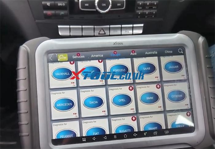 Xtool A80 Pro Benz C220 Parking Sensor Fault 1